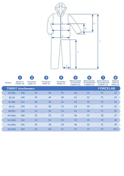 Комбинезон Forcelab Черный, 706631