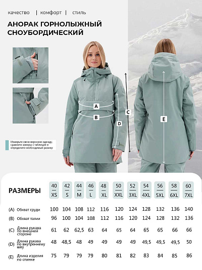 Анорак Lafor Пыльно-зеленый, 7670169