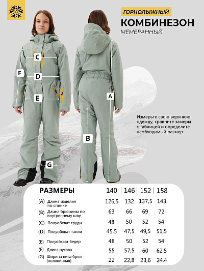 Комбинезон Lafor Пыльно-зеленый, 7670179