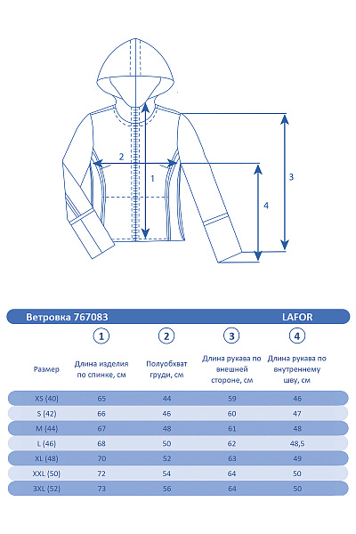 Ветровка Lafor Голубой, 767083