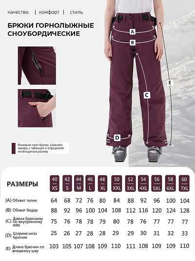 Штаны Lafor Брусничный, 7670171